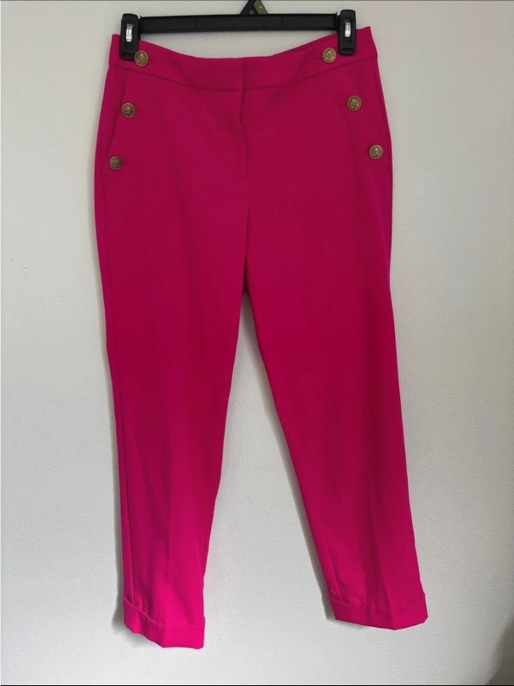 Loft Women's Slim Crop Pants in Hot Pink